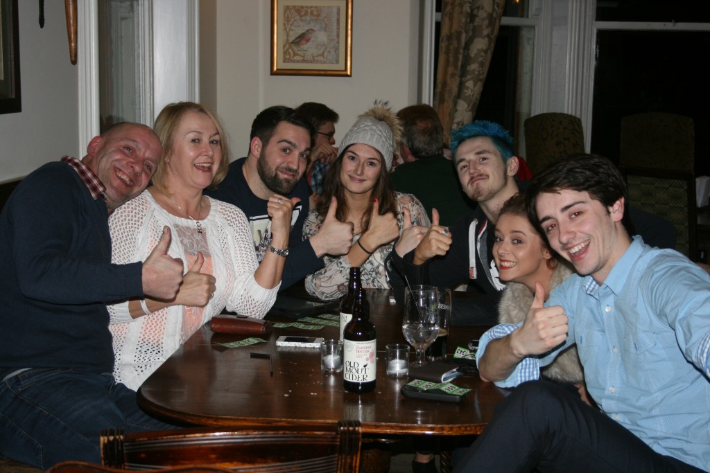 YouTuber and Vlogger Tom Cassell and his family enjoying playing the Hot Spot Quiz in Stockport