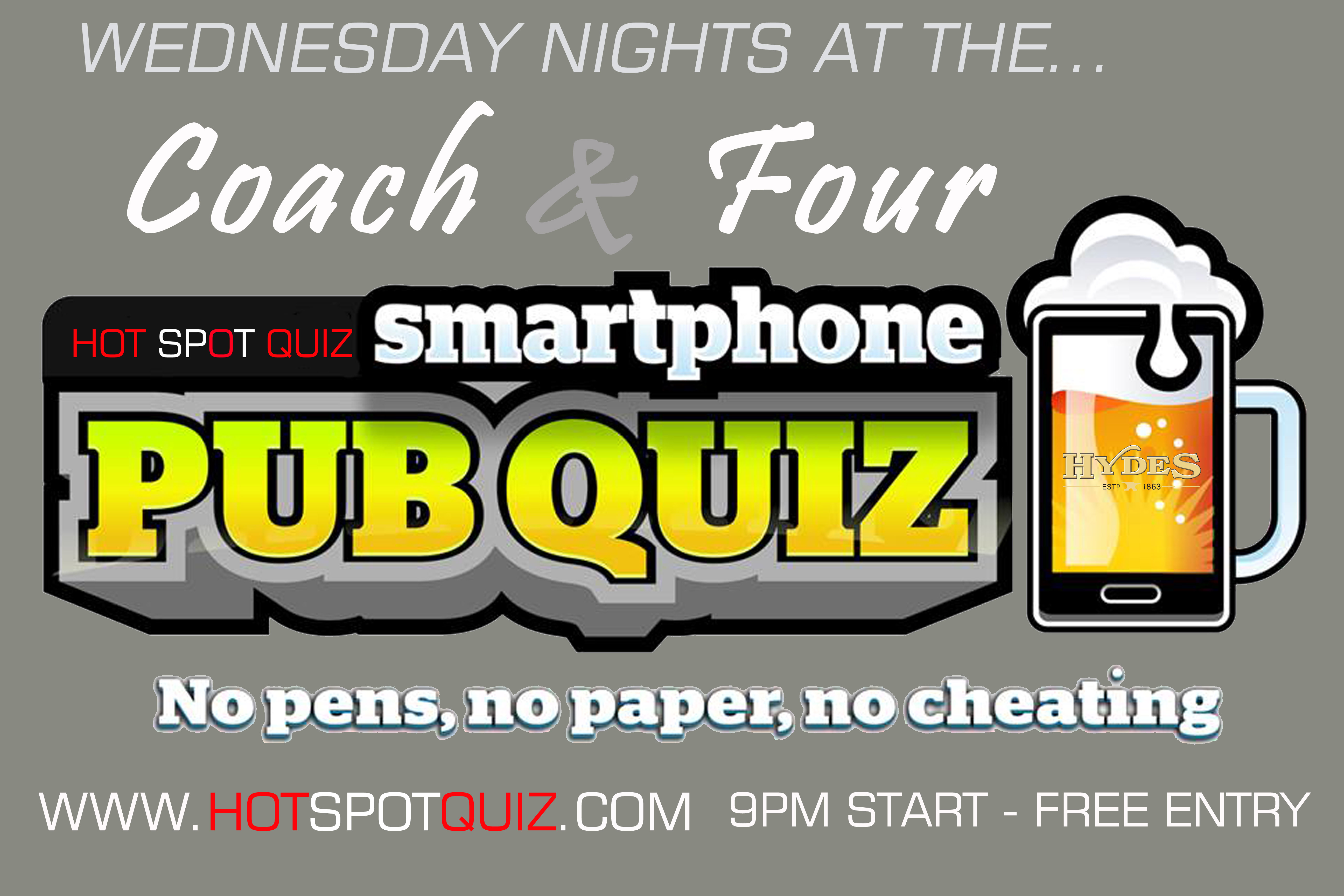 The Coach And Four in Wilmslow Hot Spot Quiz Night